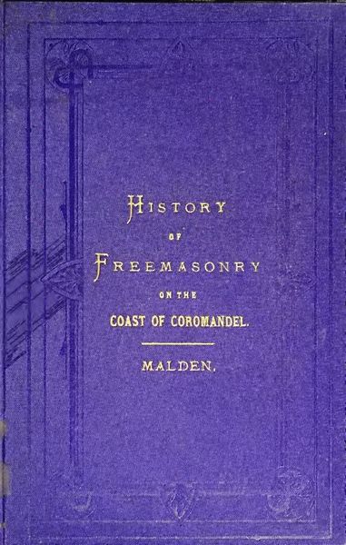 Cover of A History of Freemasonry on the Coast of Coromandel
