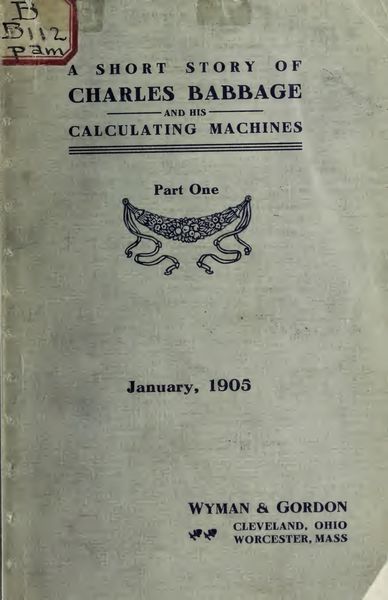 Cover of A Short Story of Charles Babbage