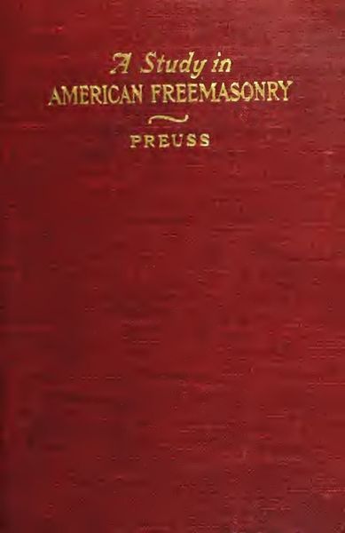 Cover of A Study in American Freemasonry