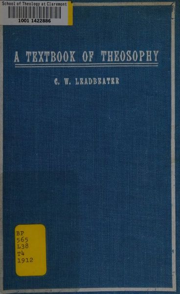 Cover of A Textbook of Theosophy