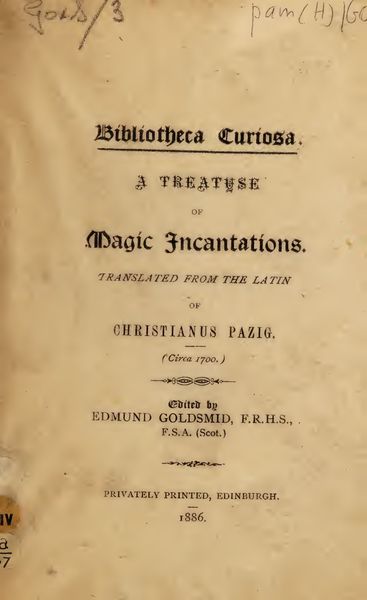Cover of A Treatise of Magic Incantations