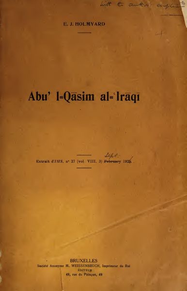 Cover of Abu'l-Qasim al-Iraqi