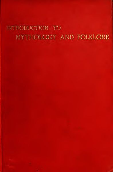 Cover of An Introduction to the Science of Comparative Mythology and Folklore