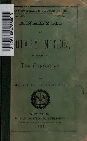 Cover of Analysis of Rotary Motion as Applied to the Gyroscope