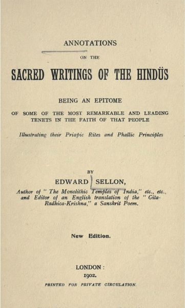 Cover of Annotations on the Sacred Writings of the Hindus