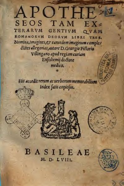 Cover of Apotheseos tam exterarum gentium quam Romanorum deorum libri tres
