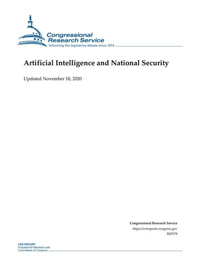 Cover of Artificial Intelligence and National Security