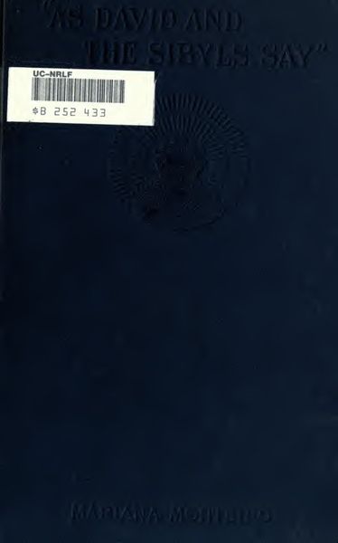 Cover of As David and the Sibyls Say: A Sketch of the Sibyls and the Sibylline Oracles