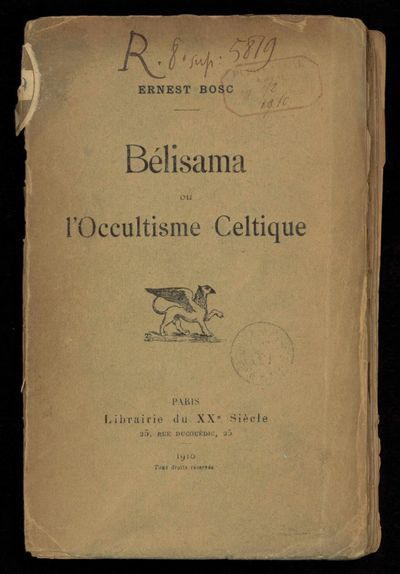 Cover of Belisama, ou l'occultisme celtique