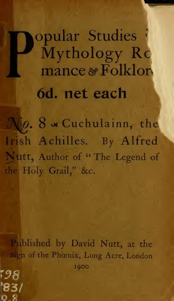 Cover of Cuchulainn, the Irish Achilles