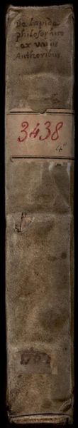 Cover of De Lapide Philosophico ex Variis Authoribus (Manuscript, 1768)