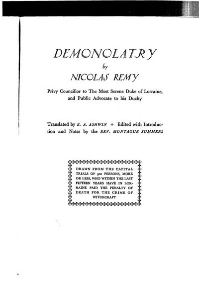 Cover of Demonolatry