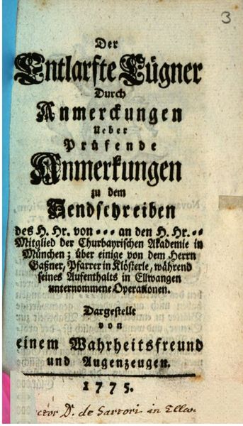 Cover of Der entlarfte Lügner (1775)