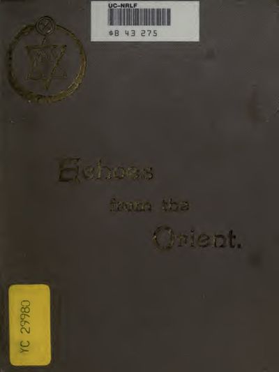 Cover of Echoes from the Orient