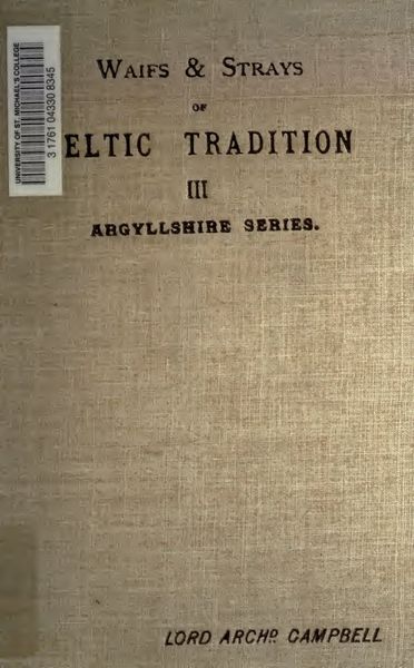 Cover of Folk and Hero Tales Collected by James MacDougall (Argyllshire Series, Vol. III)