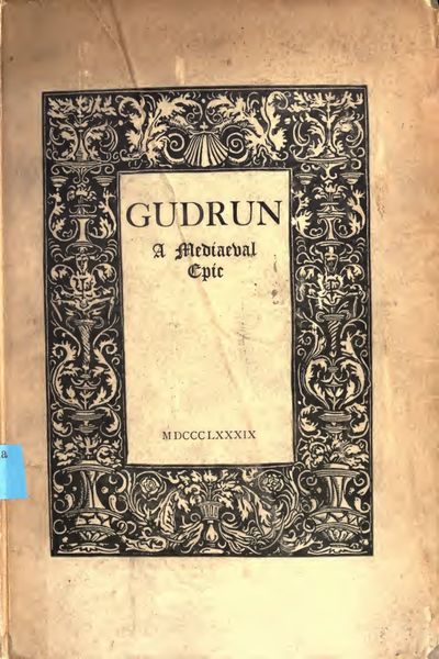 Cover of Gudrun, a Mediaeval Epic (Nichols's Translation)