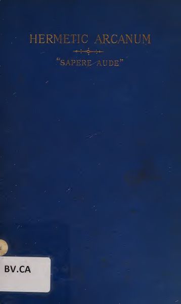 Cover of Hermetic Arcanum (An English translation of the Arcanum)