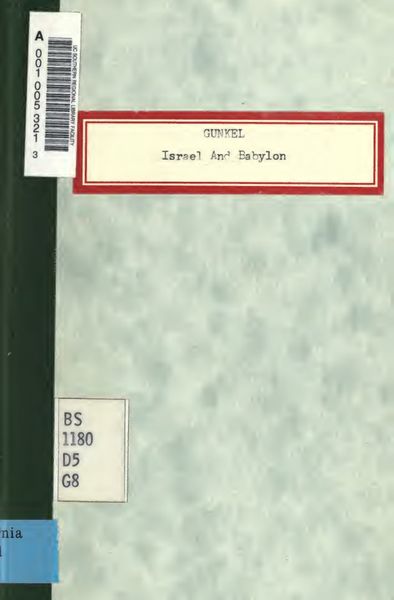 Cover of Israel and Babylon: The Influence of Babylon on the Religion of Israel
