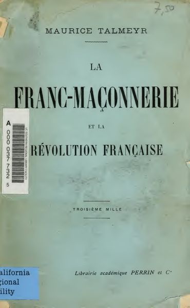 Cover of La franc-maçonnerie et la Révolution française