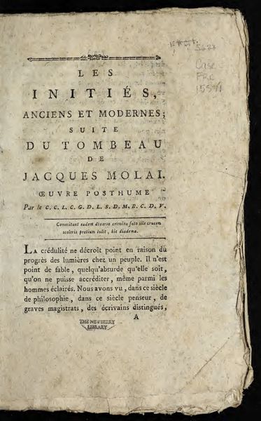 Cover of Les initiés, anciens et modernes