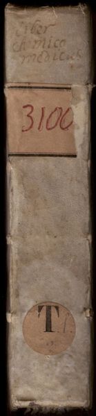 Cover of Liber Chimico-Medicus: Gabriel Naude's Autograph Manuscript (Bibliotheque Sainte-Genevieve MS 3100)