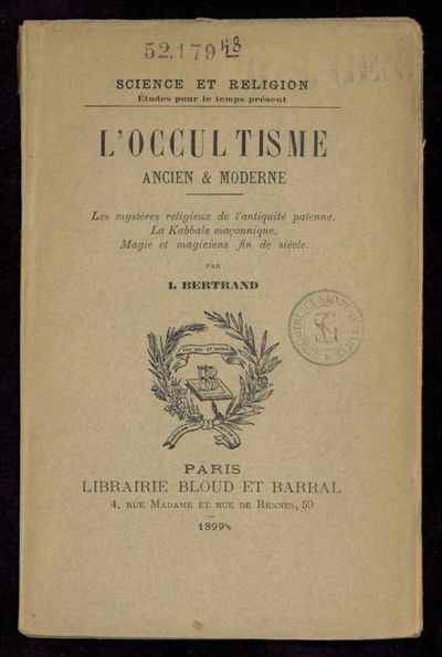 Cover of L'occultisme ancien et moderne