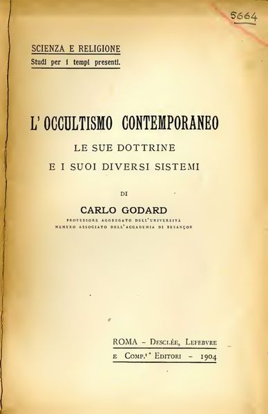 Cover of L'Occultismo Contemporaneo: le sue dottrine e i suoi diversi sistemi
