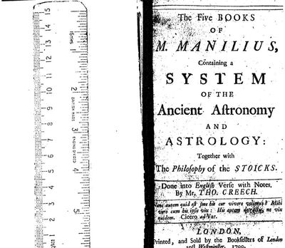 Cover of Manilius His Five Books (Astronomica)