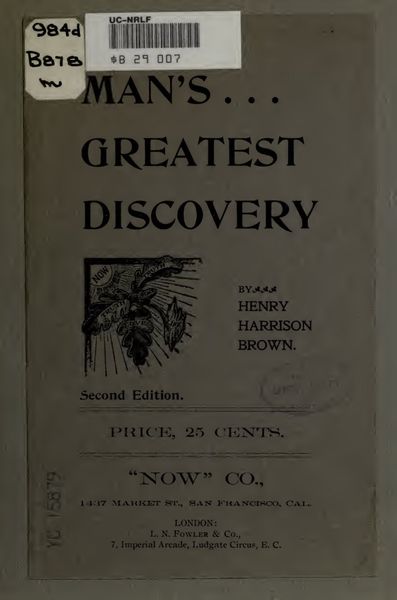 Cover of Man's Greatest Discovery: Six Soul Culture Essays