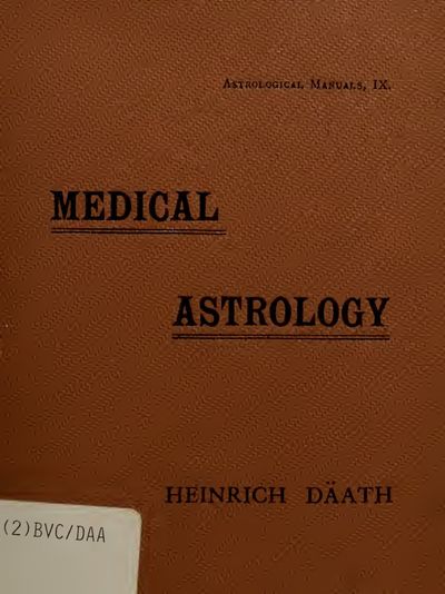 Cover of Medical Astrology