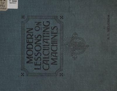 Cover of Modern Lessons on Calculating Machines