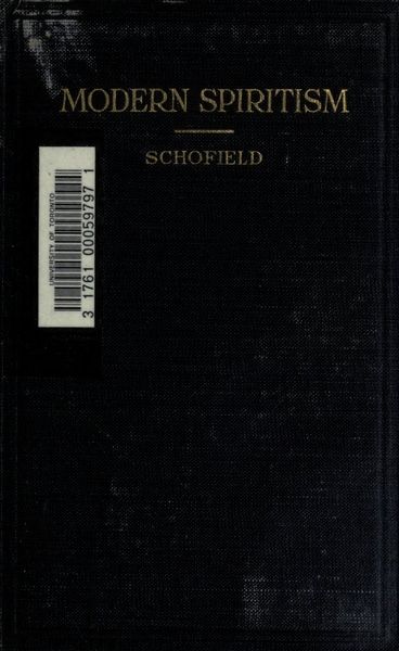 Cover of Modern Spiritism: Its Science and Religion