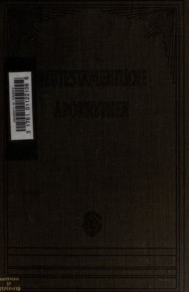 Cover of Neutestamentliche Apokryphen in deutscher Übersetzung