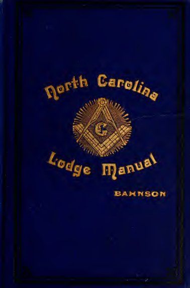 Cover of North Carolina Lodge Manual