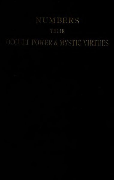 Cover of Numbers: Their Occult Power and Mystic Virtues