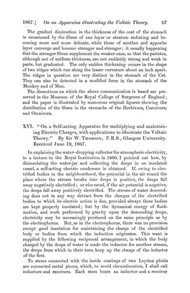Cover of On a Self-Acting Apparatus for Multiplying and Maintaining Electric Charges