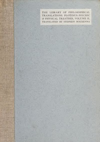 Cover of Plotinus: Psychic and Physical Treatises