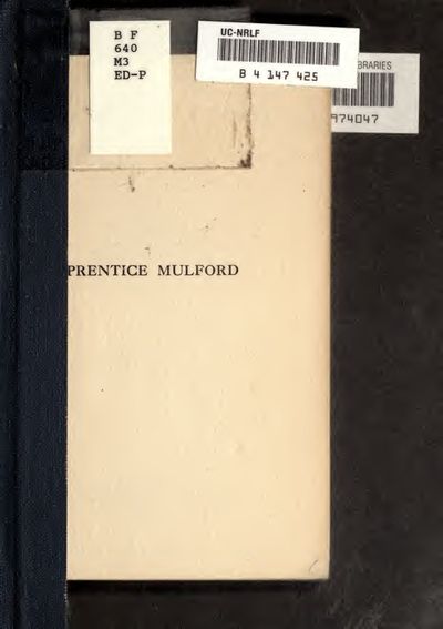 Cover of Prentice Mulford, 'New Thought' Pioneer