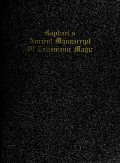 Cover of Raphael's Ancient Manuscript of Talismanic Magic