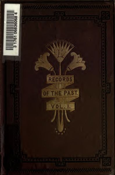 Cover of Records of the Past, Vol. I (Old Series): Assyrian Texts