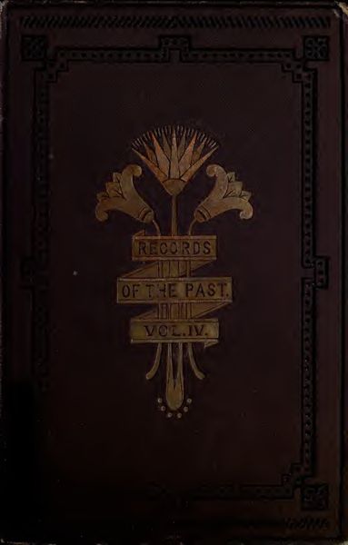 Cover of Records of the Past, Vol. IV (Old Series): Egyptian Texts