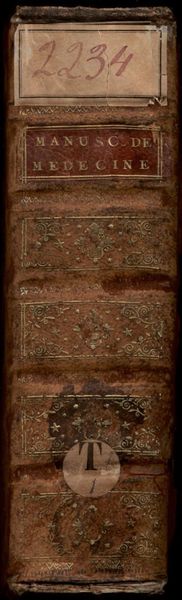 Cover of Recueil de traites de medecine, de divination, d'alchimie (Bibliotheque Sainte-Genevieve MS 2234, c. 1601-1625)