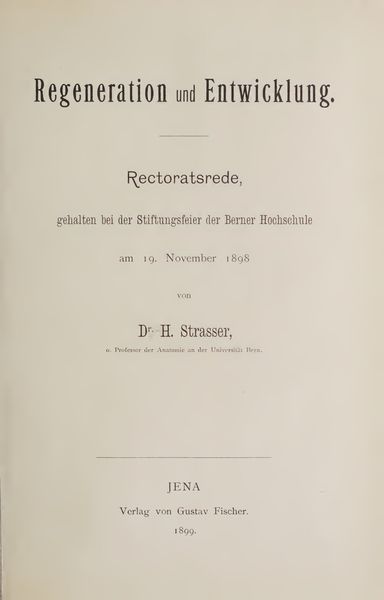 Cover of Regeneration und Entwicklung
