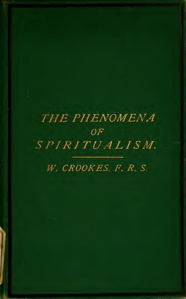 Cover of Researches in the Phenomena of Spiritualism