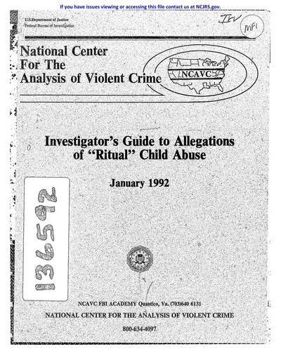 Cover of Satanic Ritual Abuse