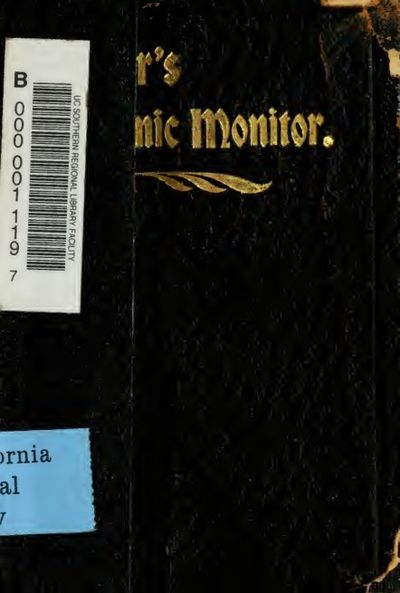 Cover of Shaver's Masonic Monitor