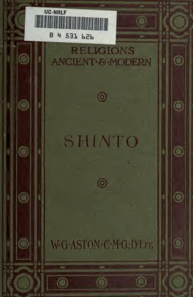Cover of Shinto, the Ancient Religion of Japan