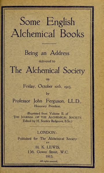 Cover of Some English Alchemical Books