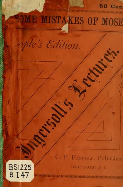 Cover of Some Mistakes of Moses