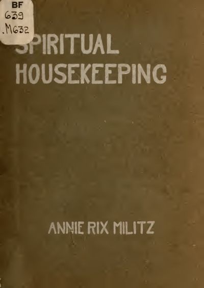 Cover of Spiritual Housekeeping: A Study in Concentration in the Busy Life